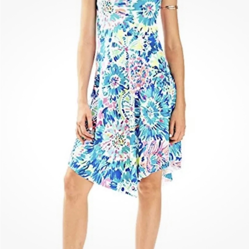 Lilly Pulitzer Loleta Dress Muti Dive In Strapless Floral Cover-Up Resort Spring - Picture 7 of 7
